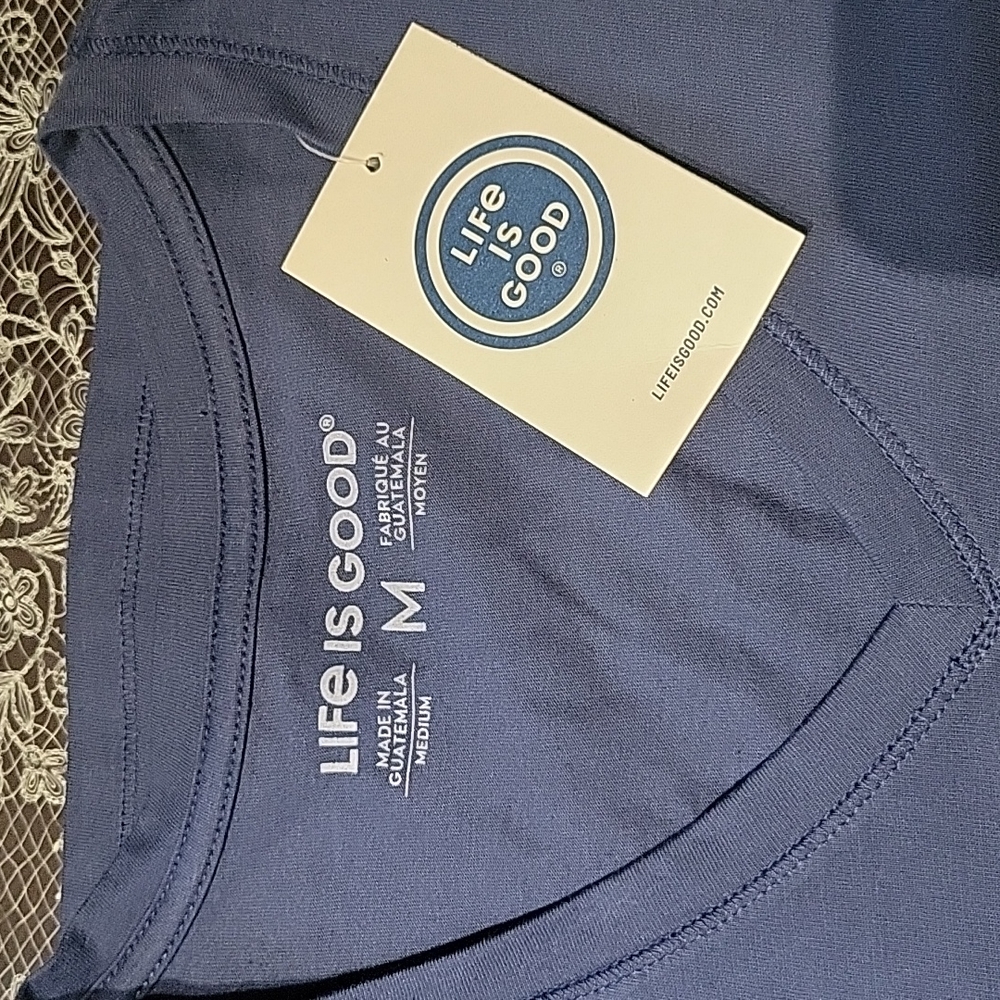 Womens medium Life is Good V neck shirt - Picture 2 of 4